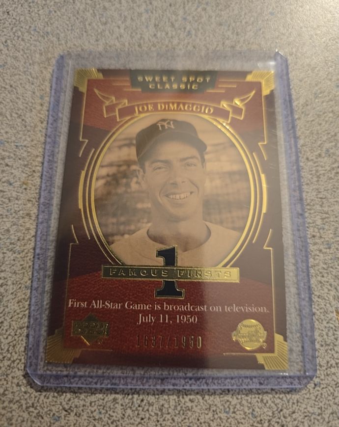 2004 Upper Deck Sweet Spot Classic #118 Joe DiMaggio Famous Firsts — front