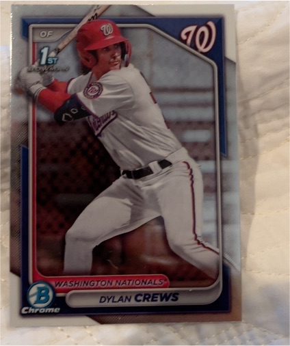 2024 Bowman Chrome #BCP-23 Dylan Crews — front