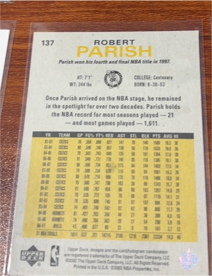 2002-03 Upper Deck #137 Robert Parish — front