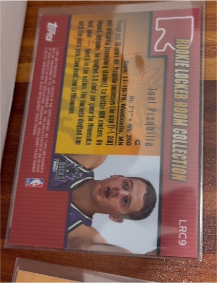 2000-01 Topps Rookie Locker Room Collection #LRC9 Joel Przybilla — front