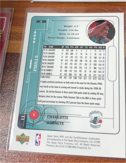 1999 Upper Deck #16 Bobby Phills — front