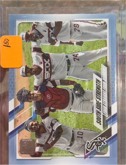 2021 Topps #486 South Side Strength Moncada / Grandal / Jimenez / Abreu — front
