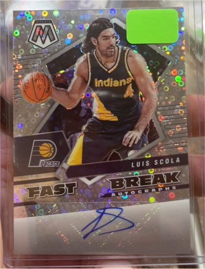 2021-22 Panini Mosaic Fast Break Autographs #FBA-LSC Luis Scola — front