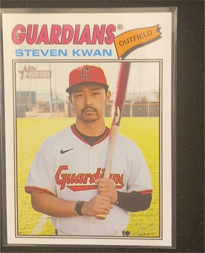 2026 Topps Heritage #139 Steven Kwan Cleveland Guardians — front