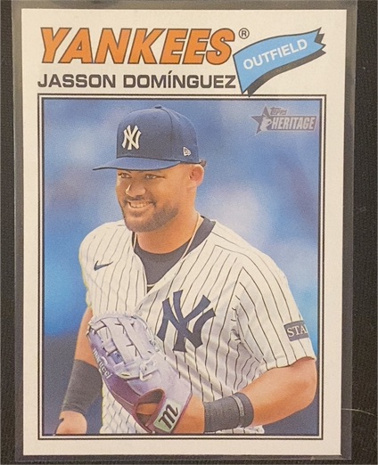 2026 Topps Heritage #104 Jasson Domínguez — front