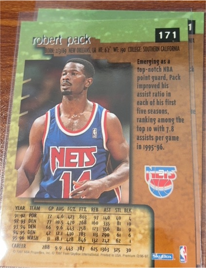 1996-97 Skybox Premium #171 Robert Pack — front