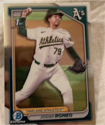 2024 Bowman Draft Chrome #BDC-184 Josiah Romeo — front