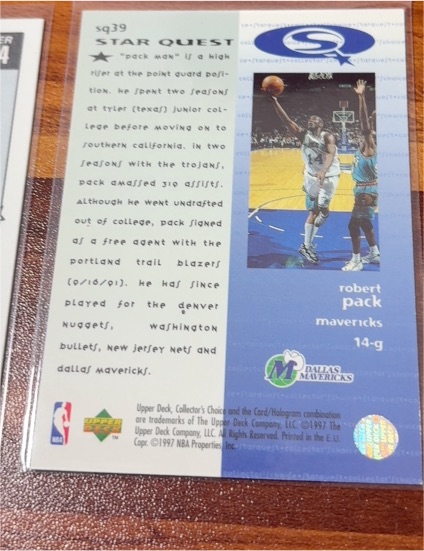 1997-98 Collector's Choice Star Quest #SQ39 Robert Pack — front