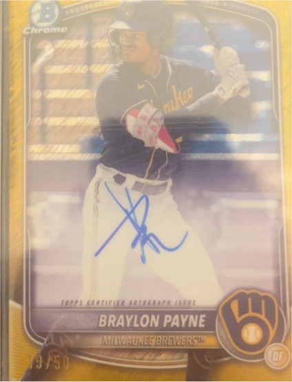 2025 Bowman Chrome #CPA-BP Braylon Payne — front
