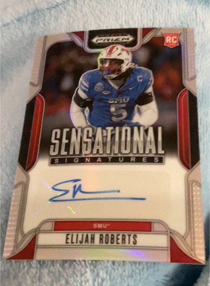 2025 Panini Prizm Draft Picks Sensational Signatures #SS-ELR Elijah Roberts — front