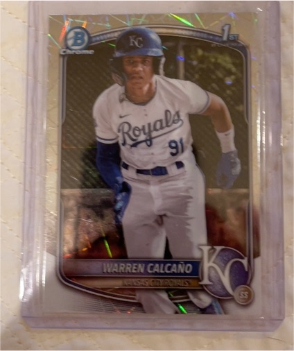 2025 Bowman Chrome #BCP-185 Warren Calcano — front
