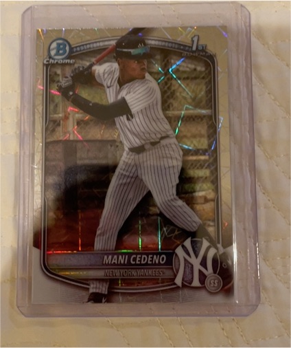 2025 Bowman Chrome #BCP-199 Mani Cedeno — front