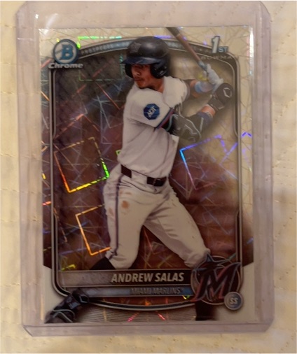 2025 Bowman Chrome #BCP-156 Andrew Salas — front