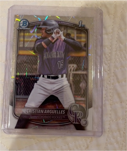 2025 Bowman Chrome #BCP-220 Cristian Arguelles — front