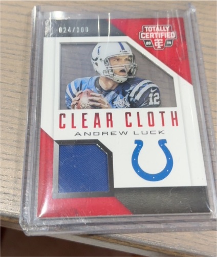2012 Panini Totally Certified #24 Andrew Luck Clear Cloth — front