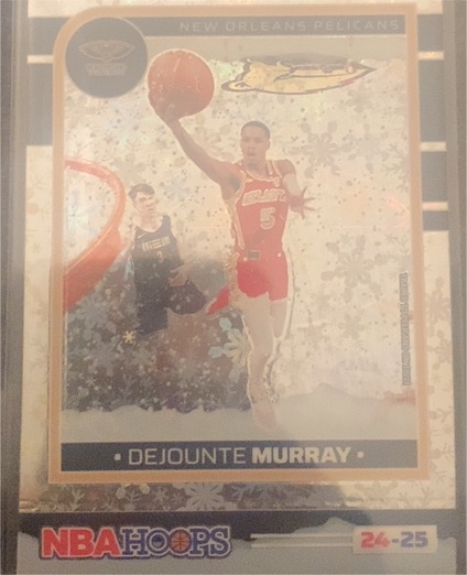 2024-25 Panini NBA Hoops #27 Dejounte Murray Premium Winter Prizm — front