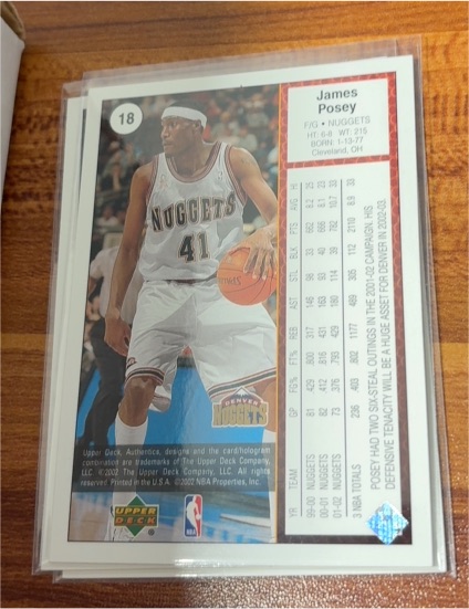 2002-03 Upper Deck Authentics #18 James Posey — front