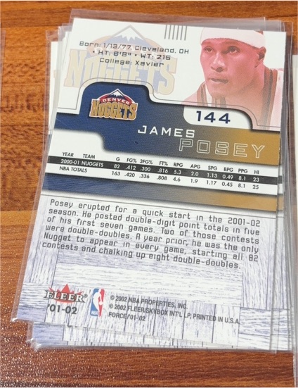 2001-02 Fleer Force #144 James Posey — front
