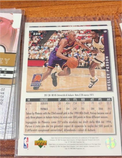 1994-95 Upper Deck #229 Wesley Person — front