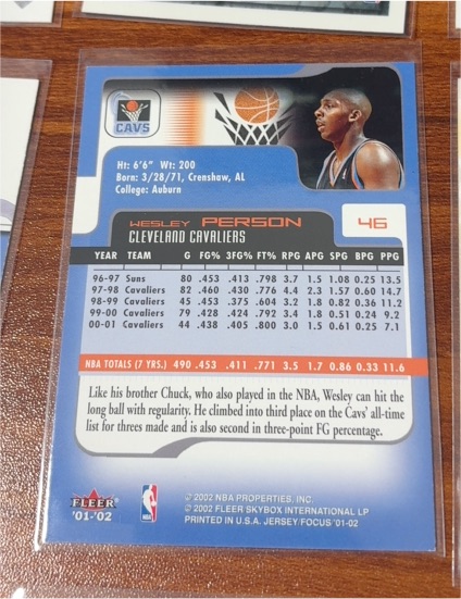 2001-02 Fleer #46 Wesley Person — front