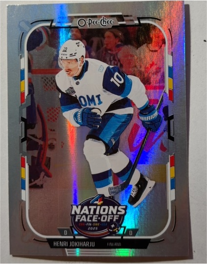2025-26 O-Pee-Chee #505 Henri Jokiharju 4 Nations Face-Off Finland — front