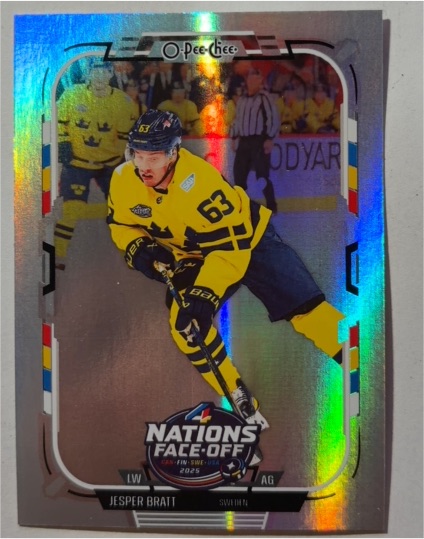 2025-26 O-Pee-Chee 4 Nations Face-Off #538 Jesper Bratt — front