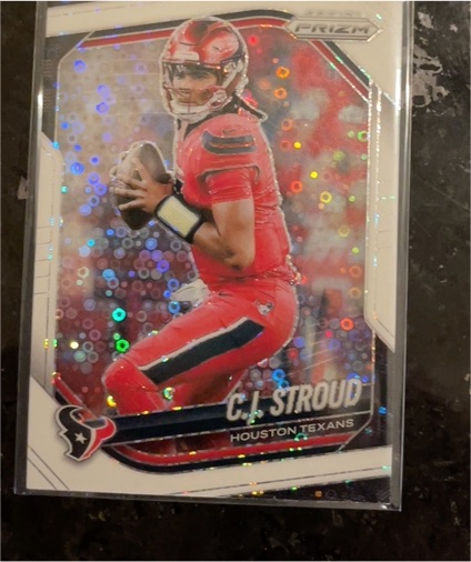 2025 Panini Prizm #143 C.J. Stroud White Disco Prizm Houston Texans — front
