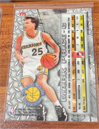 1996-97 Fleer Metal #171 Mark Price Golden State Warriors — front