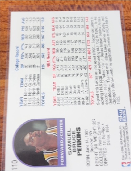 1990-91 Hoops #415 Sam Perkins — front
