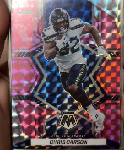 2022 Panini Mosaic #219 Chris Carson — front