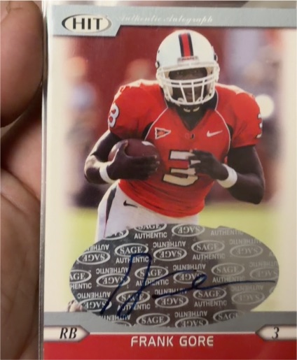 2005 Sage Hit #3 Frank Gore — front