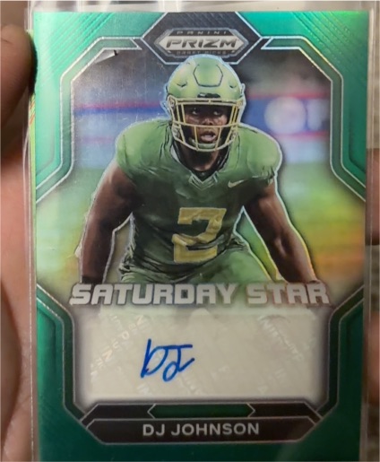 2023 Panini Prizm Draft Picks Saturday Star Signatures #SSS-DJO DJ Johnson — front