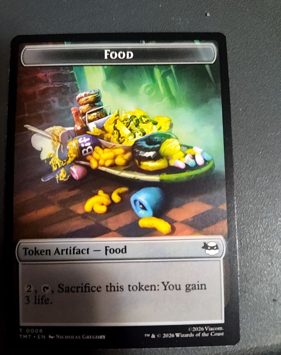 2026 Magic: The Gathering TMNT Food Token — front