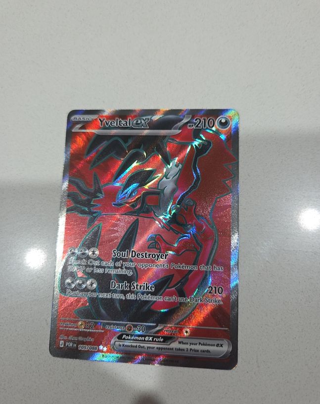 2014 Pokémon XY Perfect Order #105 Yveltal EX — front