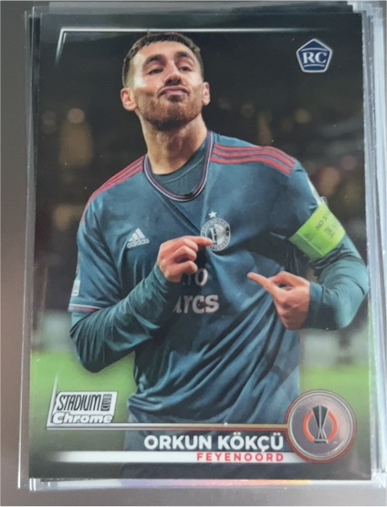 2022-23 Topps Stadium Club Chrome UEFA #93 Orkun Kökcü RC Feyenoord — front