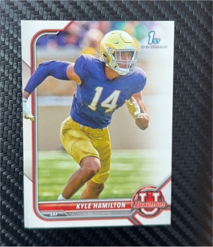 2021-22 Bowman University #34 Kyle Hamilton — front