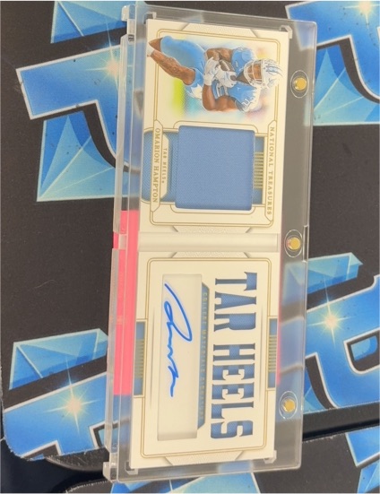 2025 Panini National Treasures Collegiate Omarion Hampton Booklet — front