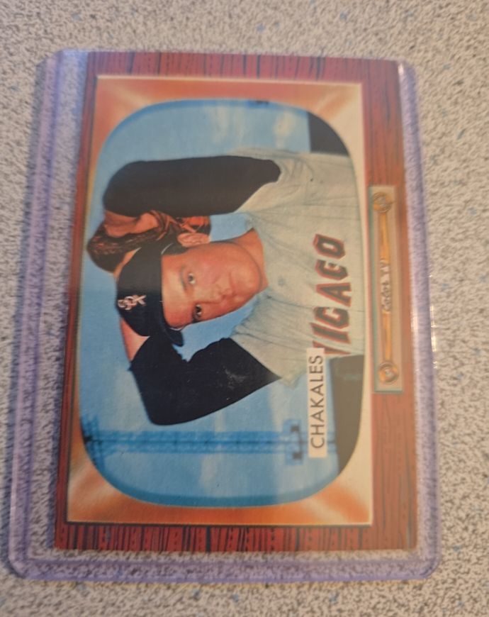 1955 Bowman #148 Bob Chakales — front