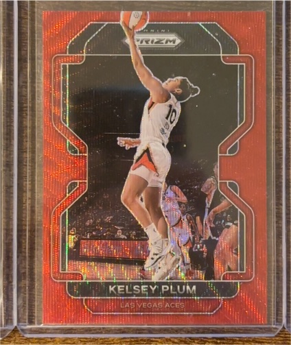 2023 Panini Prizm WNBA #4 Kelsey Plum Red Wave — front