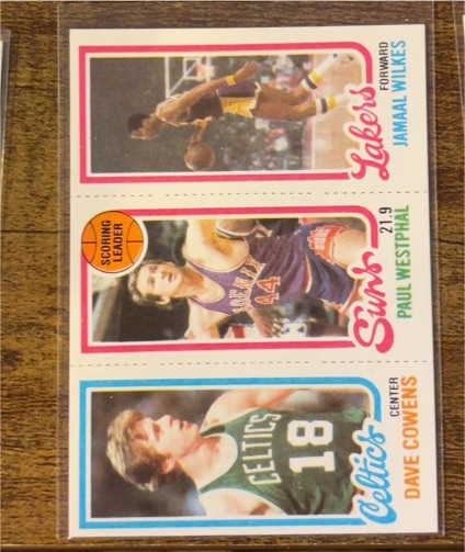 1980-81 Topps #36 Dave Cowens/Paul Westphal/Jamaal Wilkes — front