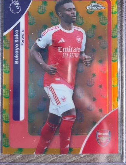 2026 Topps Chrome Premier League #13 Bukayo Saka — front