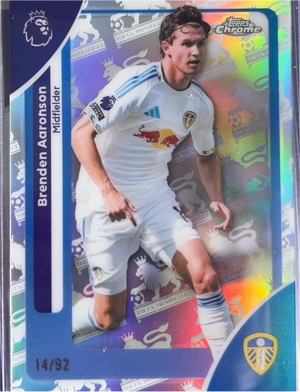 2025-26 Topps Chrome Premier League #105 Brenden Aaronson — front