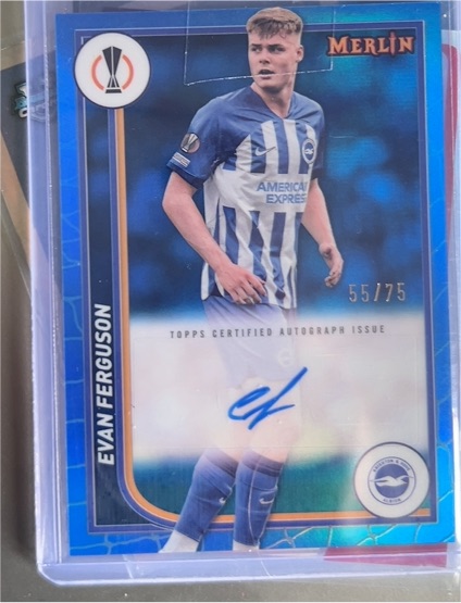2023-24 Topps Merlin UEFA Club Competitions #AU-EF Evan Ferguson — front