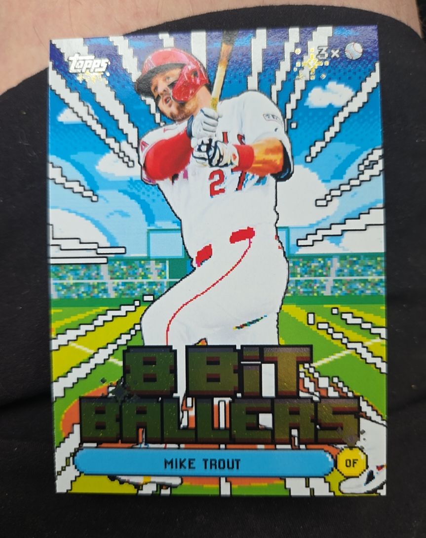 2026 Topps Series 1 Celebrations #8B-8 Mike Trout 8 Bit Ballers — front