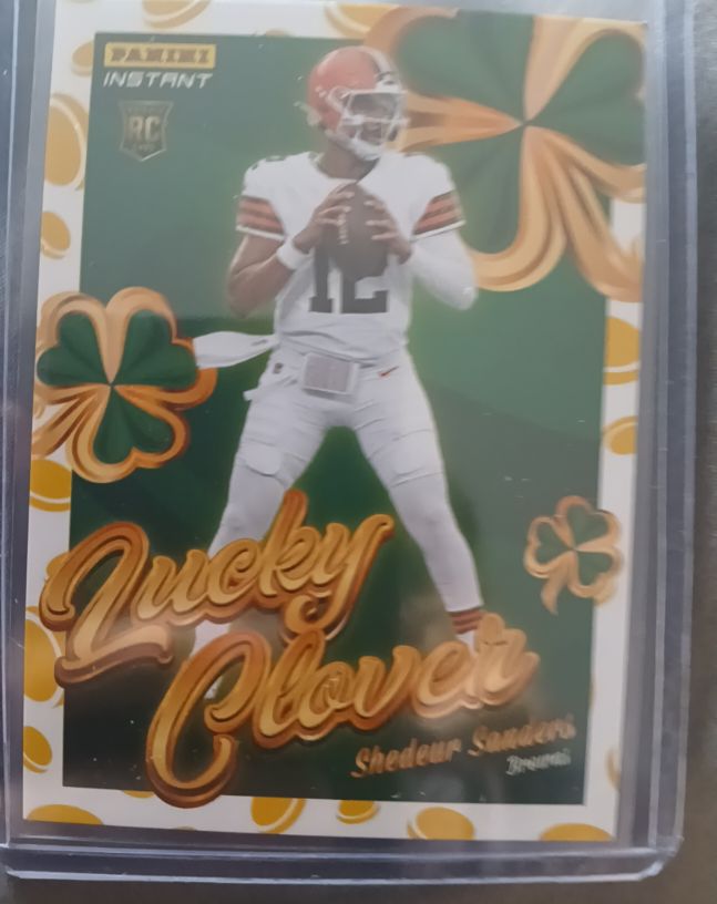 2025 Panini Instant #20 Shedeur Sanders Lucky Clover — front