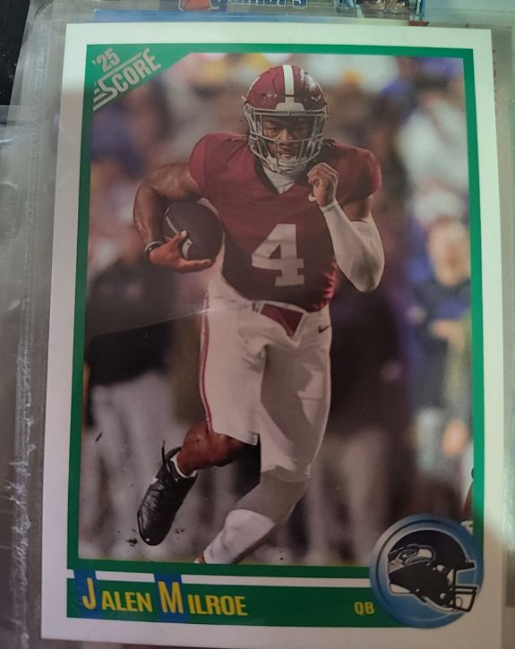 2025 Score #7 Jalen Milroe Anniversary Rookie — front