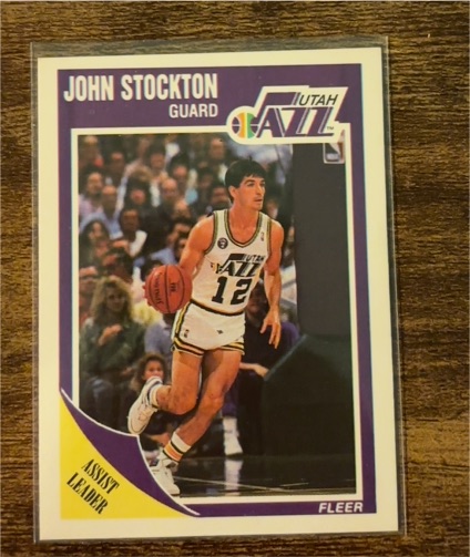 1989-90 Fleer #156 John Stockton Utah Jazz — front