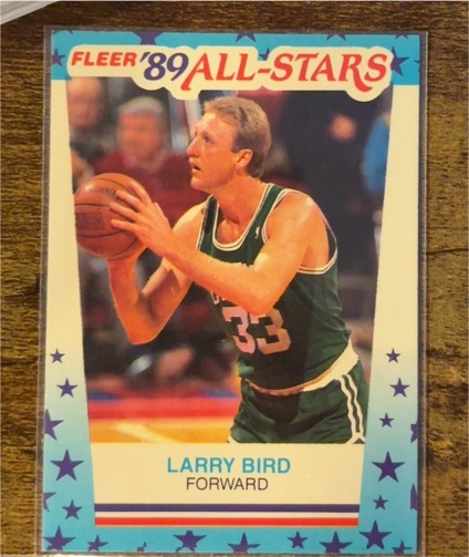 1989-90 Fleer #10 Larry Bird All-Stars Sticker — front