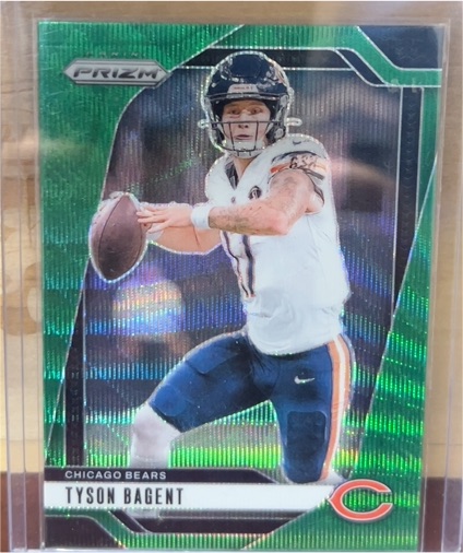 2024 Panini Prizm #46 Tyson Bagent Green Wave Chicago Bears — front