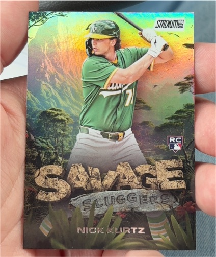 2025 Topps Stadium Club #SS-21 Nick Kurtz Savage Sluggers Athletics RC — front